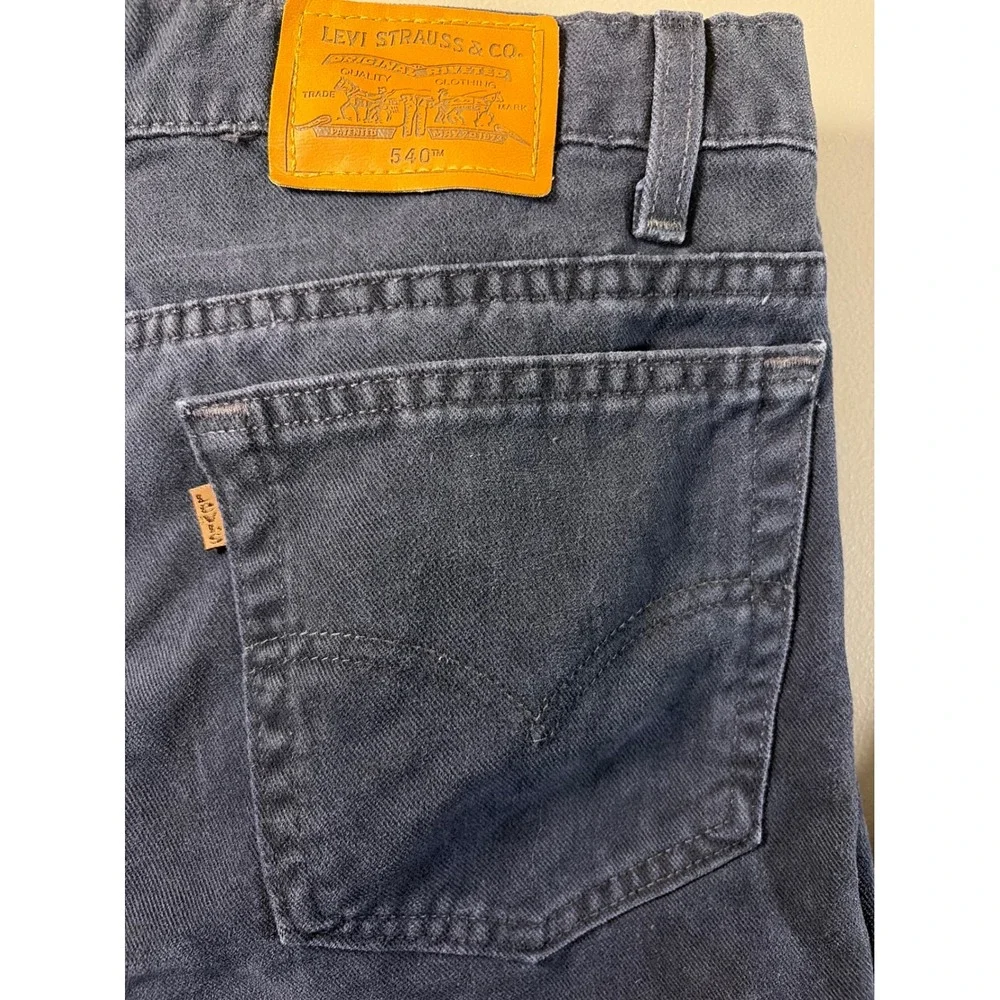 Levi's 540 Relaxed Fit Jeans Mens 34x32 Gray Orange Tab Straight Leg Vintage